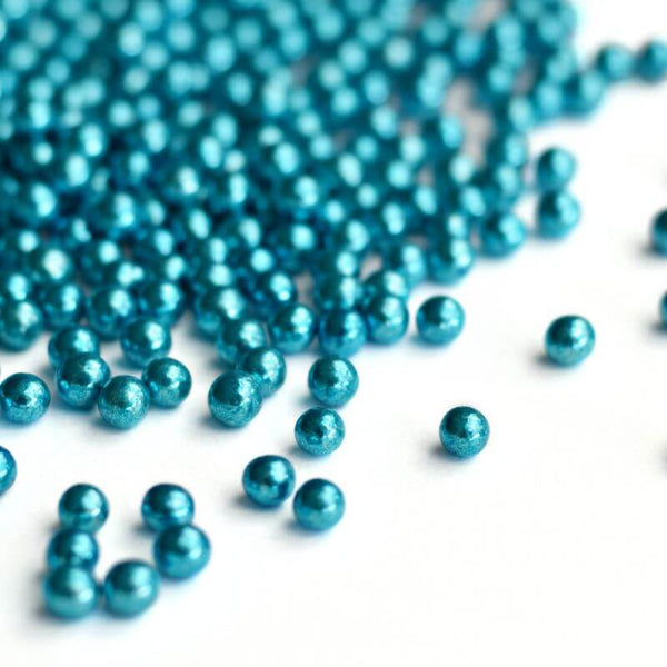 Blue Sugar Metallic Ball Sprinkles
