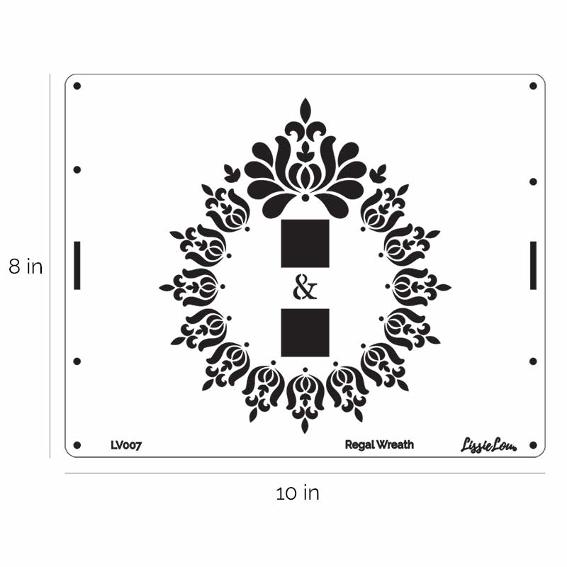 Regal Wreath Cake Stencil - Full Size Design