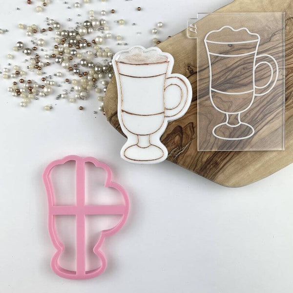 Latte Food and Drink Cookie Cutter and Embosser
