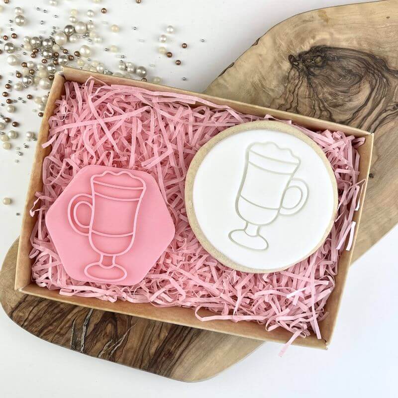 Latte Food & Drink Cookie Stamp