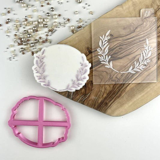 Leaf Border Floral Cookie Cutter and Embosser