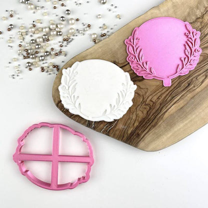 Leaf Border Floral Cookie Cutter and Stamp