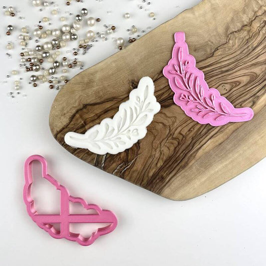 Leaf Corner Floral Cookie Cutter and Stamp