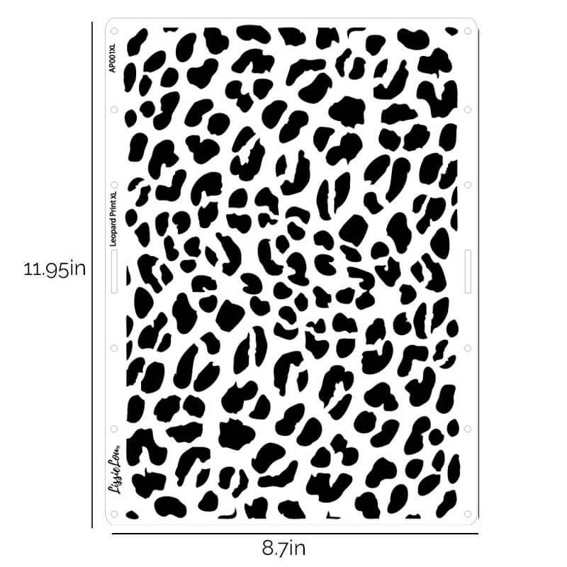 Leopard Print Cake Stencil - XL Design Size