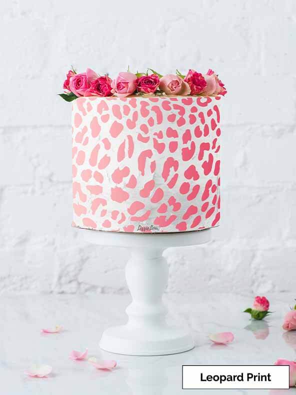 Leopard Print Cake Stencil - Full Size Design