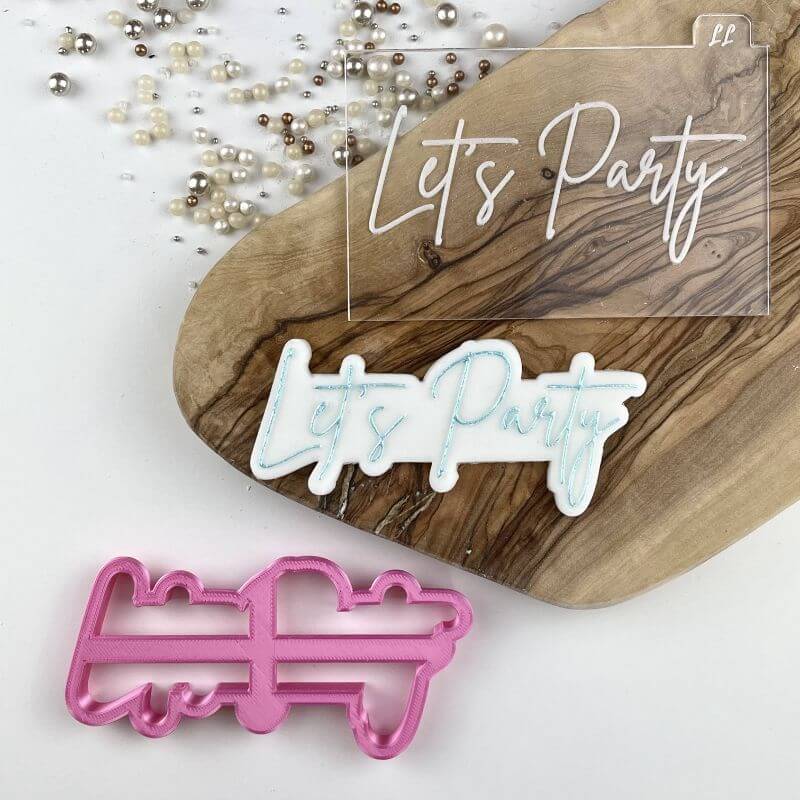 Let's Party Birthday Cookie Cutter and Embosser