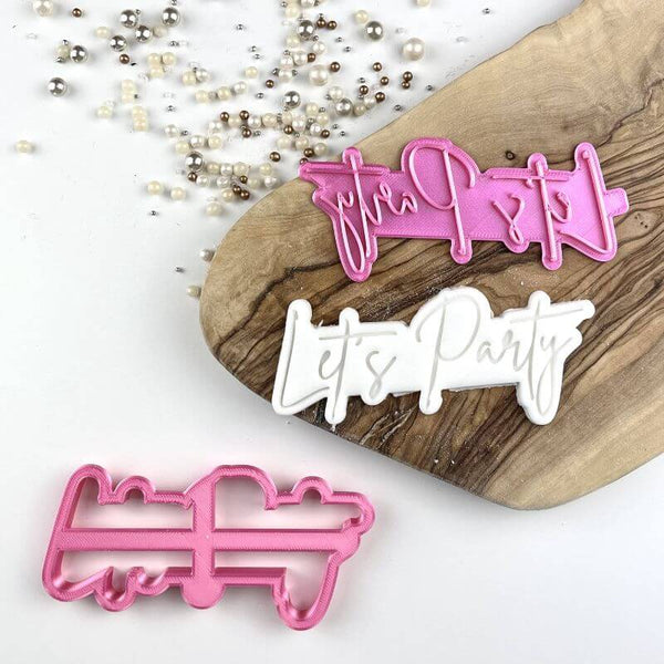 Let's Party Birthday Cookie Cutter and Stamp
