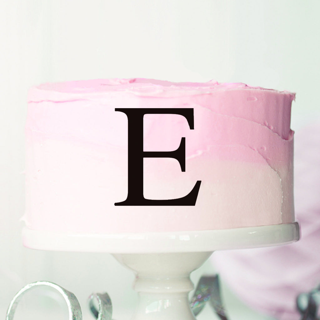 Letter E Cake Motif