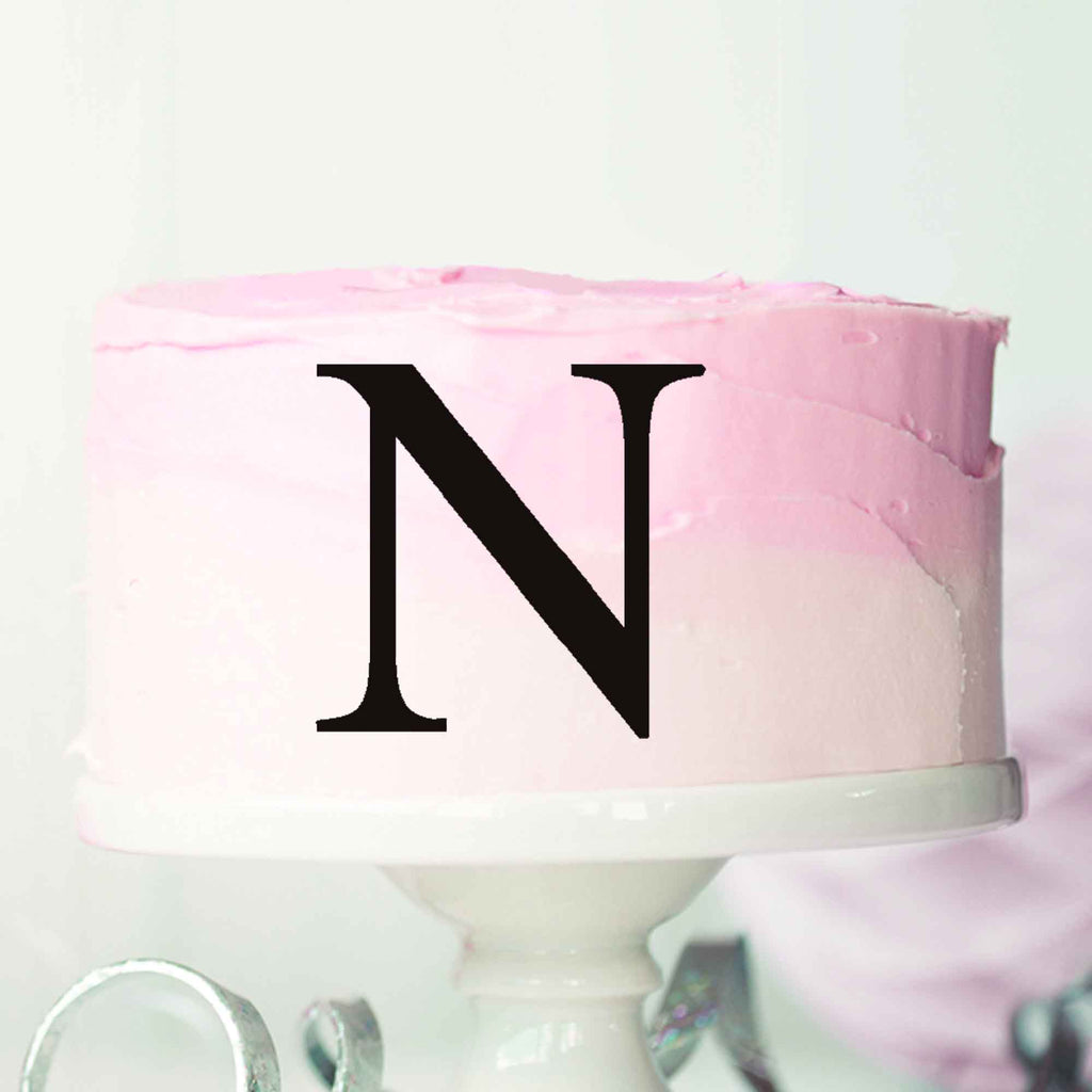Letter N Cake Motif