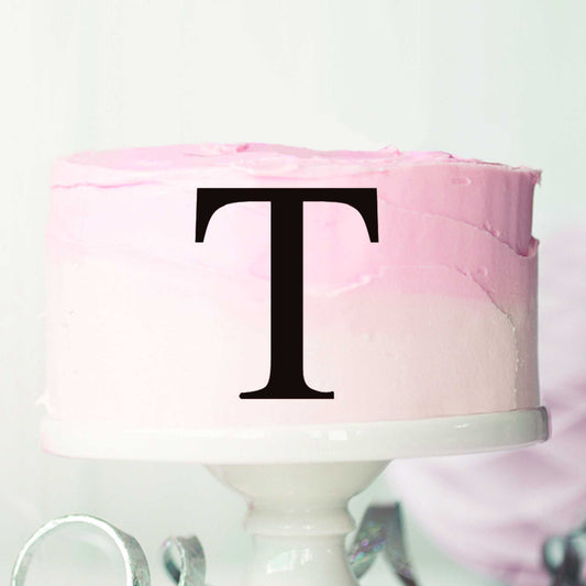 Letter T cake Motif