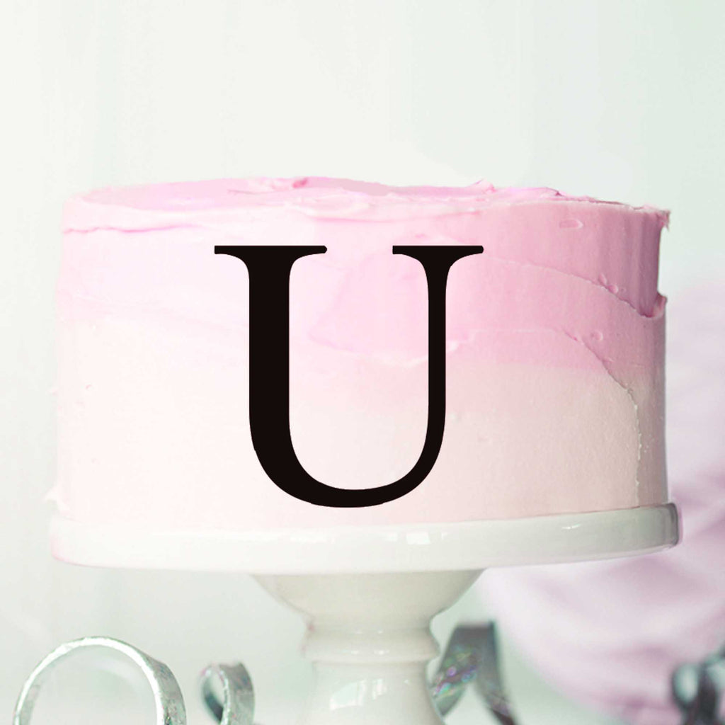Letter U Cake Motif