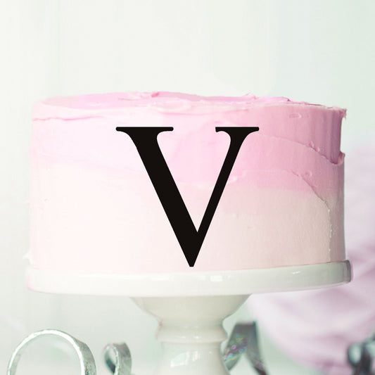 Letter V Cake Motif