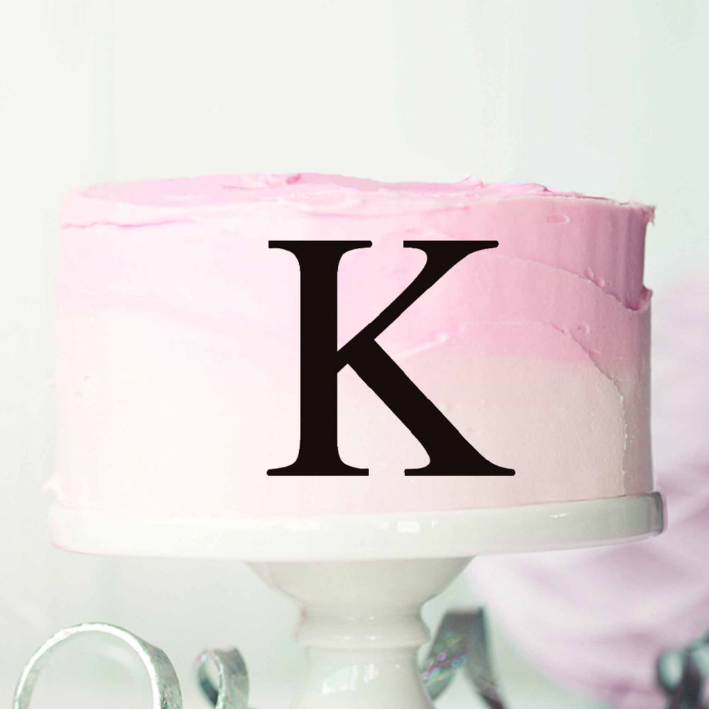 Letter K Cake Motif