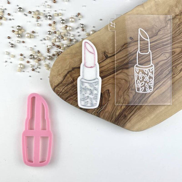 Lipstick Hen Party Cookie Cutter and Embosser
