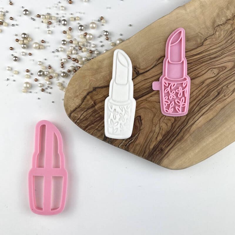 Lipstick Hen Party Cookie Cutter and Stamp LissieLou