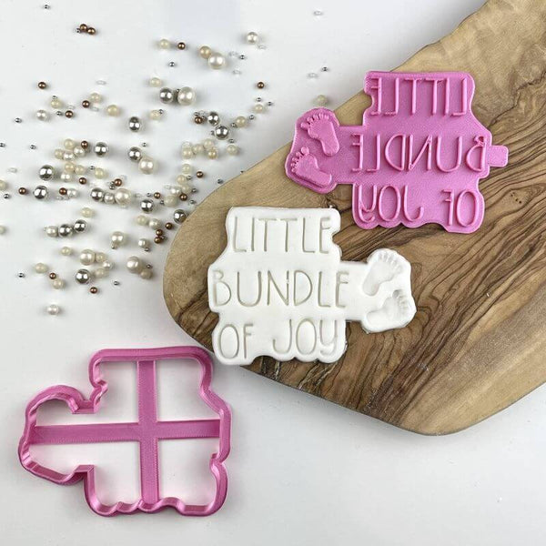 Little Bundle of Joy Baby Shower Cookie Cutter and Stamp