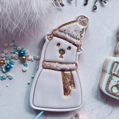 Christmas Bear Cookie Cutter and Stamp