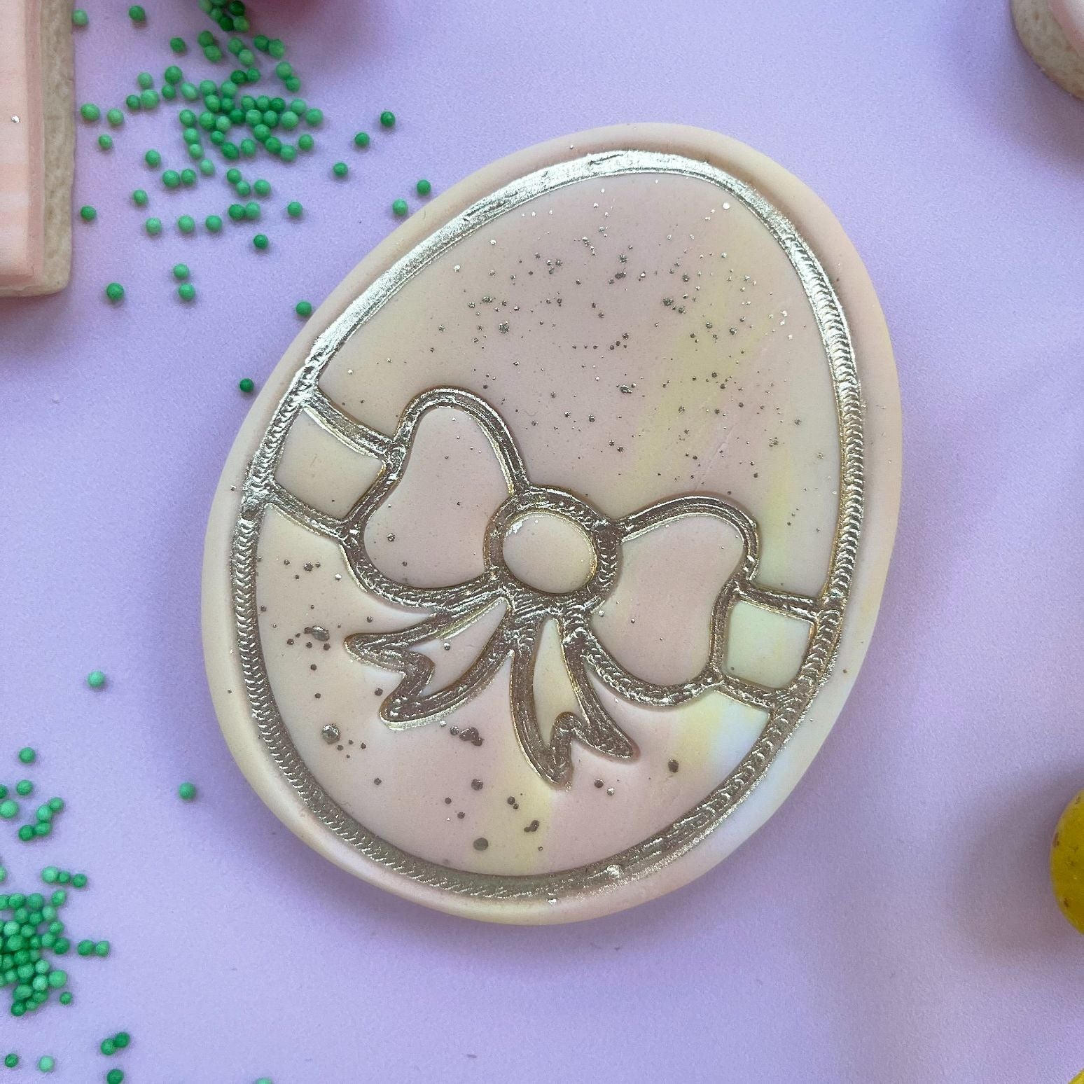 Easter Egg with Bow Cookie Cutter and Stamp