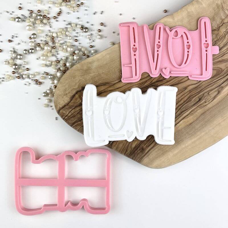 Love Capitals Wedding Cookie Cutter and Stamp