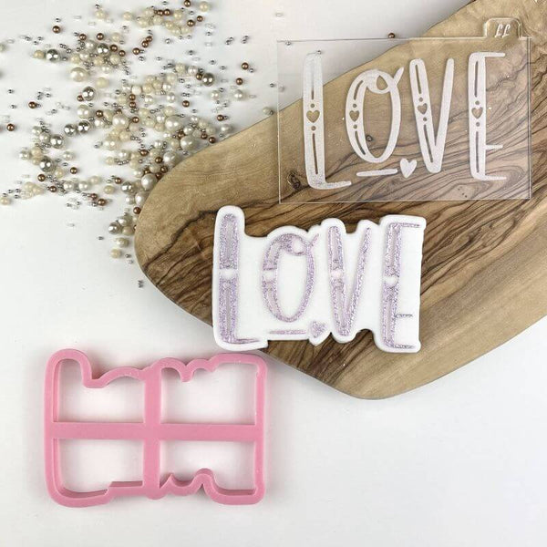 Love Capitals Wedding Cookie Cutter and Embosser