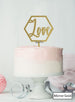 Love Hexagon Cake Topper Premium 3mm Acrylic Mirror Gold