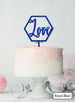 Love Hexagon Cake Topper Premium 3mm Acrylic Royal Blue