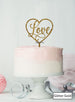 Love in a Heart Wedding Valentine's Cake Topper Premium 3mm Acrylic Glitter GoldLove in a Heart Wedding Valentine's Cake Topper Premium 3mm Acrylic Glitter Gold