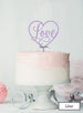 Love in a Heart Wedding Valentine's Cake Topper Premium 3mm Acrylic Lilac