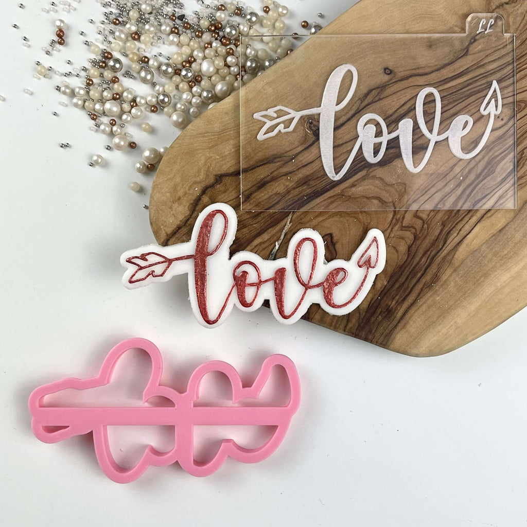 Love with Arrow and Heart Valentine's Cookie Cutter and Embosser