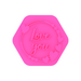 Love You with Heart Circle Cookie Stamp
