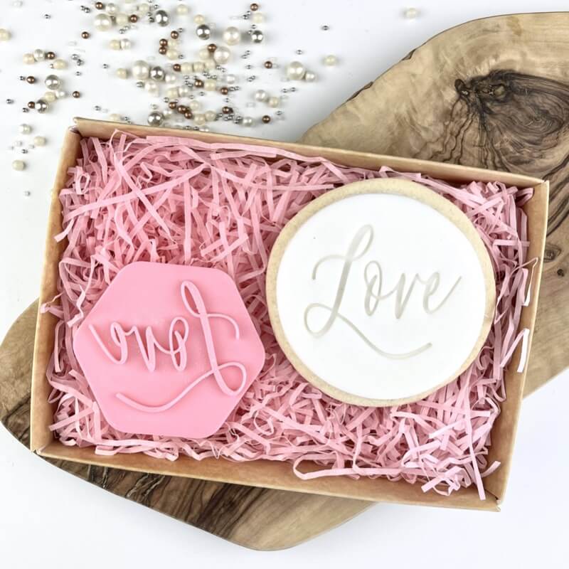 Love in Florence Font Wedding Cookie Stamp