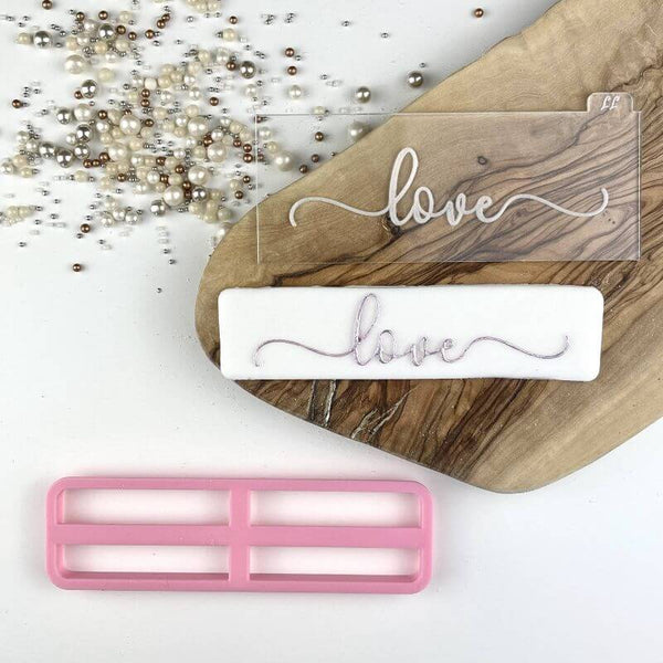 Love in Verity Font Bridal Party Cookie Cutter and Embosser