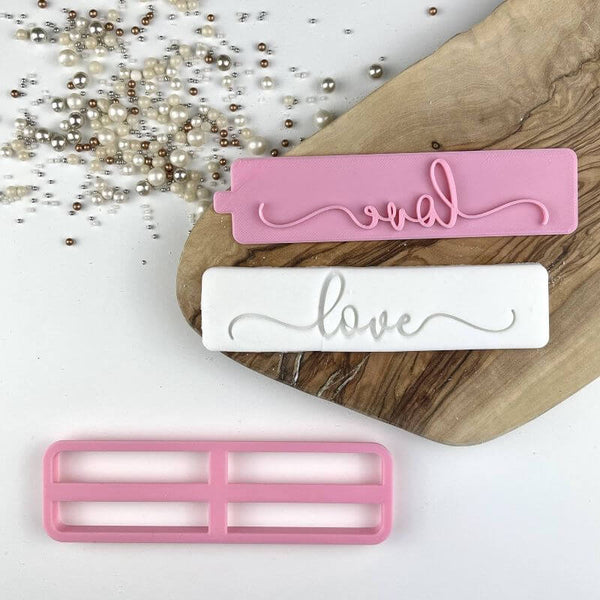 Love in Verity Font Bridal Party Cookie Cutter and Stamp