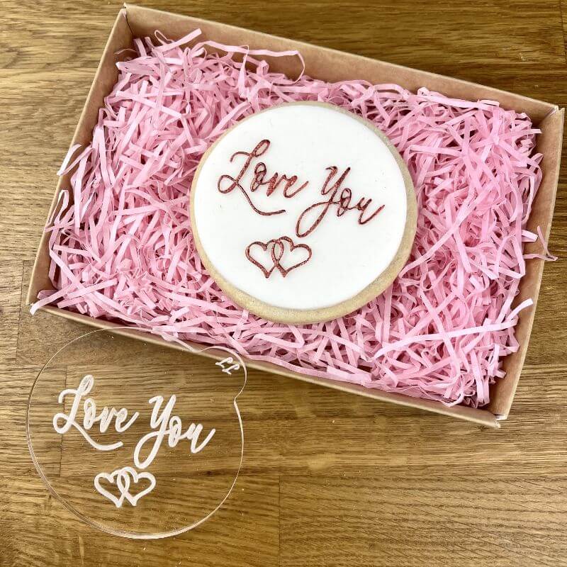 Love You in Script Font Mother's Day Cookie Embosser
