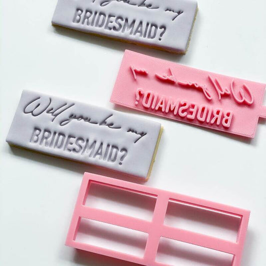 Soho Cookies Will You be My Bridesmaid? Bridal Party Cookie Cutter and Stamp