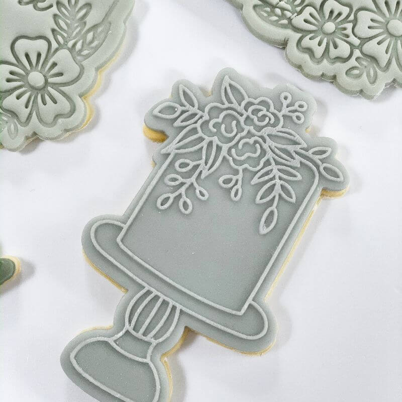 Wedding Cake with Flowers Cookie Cutter