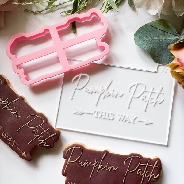 Pumpkin Patch This Way Halloween Cookie Cutter and Embosser