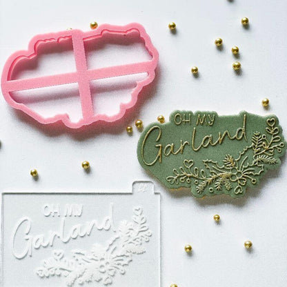 Oh My Garland Christmas Cookie Cutter and Embosser by Luvelia