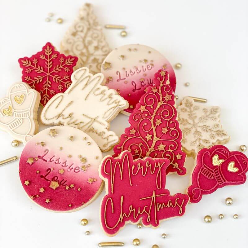 Merry Christmas Style 2 Cookie Cutter and Embosser