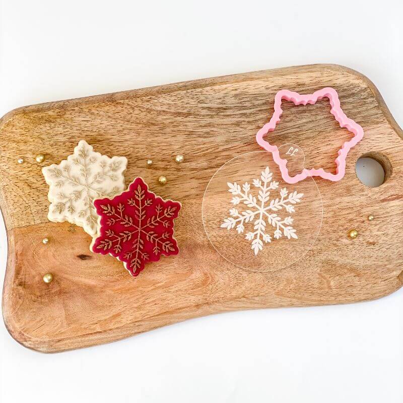 Mini Snowflake Christmas Cookie Cutter and Embosser