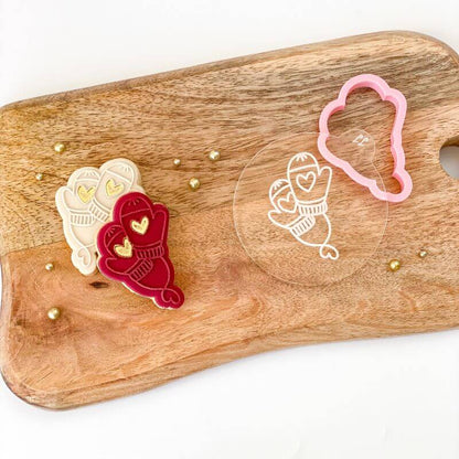 Mini Christmas Mittens Cookie Cutter and Embosser