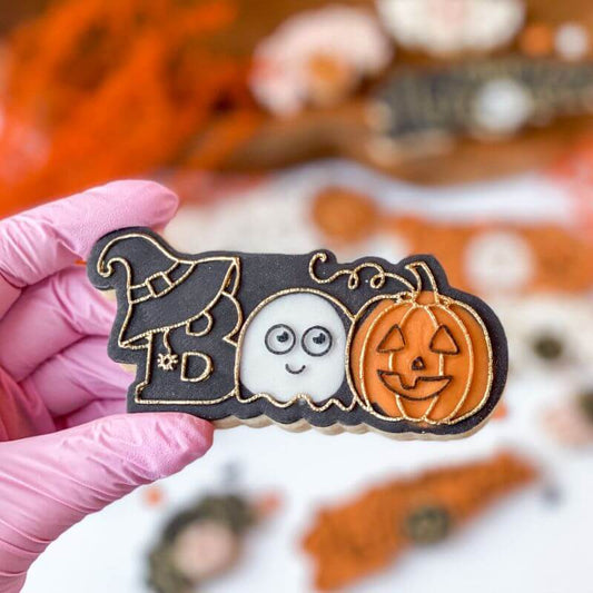 Boo Halloween Cookie Cutter and Embosser