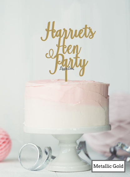 Custom Hen Party With Name Pretty Acrylic Shopify - Metallic Gold