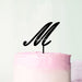 Wedding Initial Letter M Style Acrylic Cake Topper