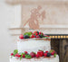 Man and Women Dancing Silhouette Wedding Cake Topper Glitter Card Rose Gold