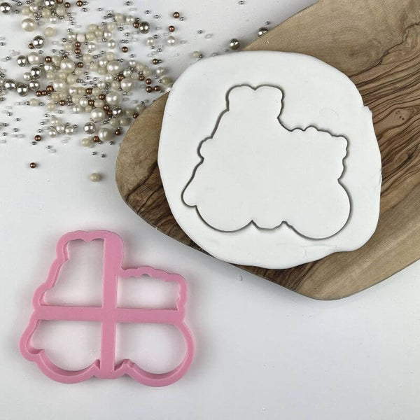 Man and Woman on Bicycle Wedding Cookie Cutter