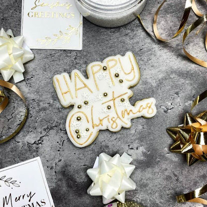 Happy Christmas Cookie Cutter and Embosser