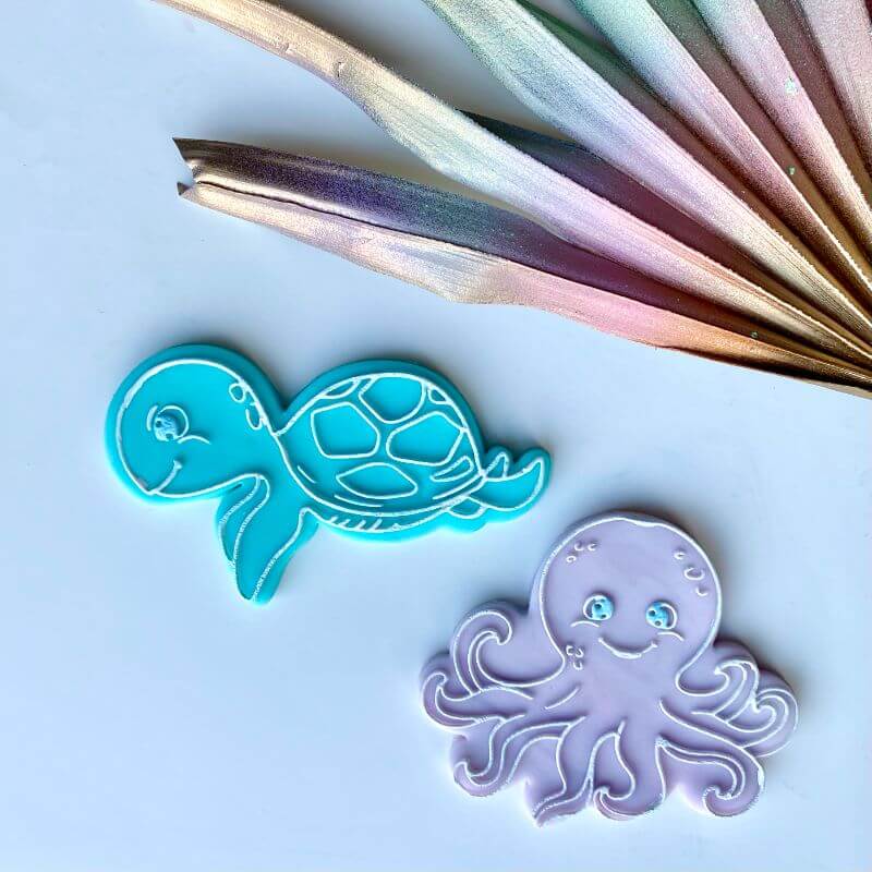 Turtle Under The Sea Cookie Cutter and Embosser