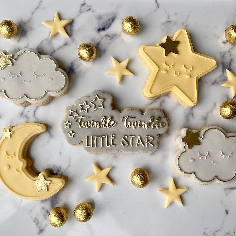 Cute Moon Baby Shower Cookie Cutter and Embosser