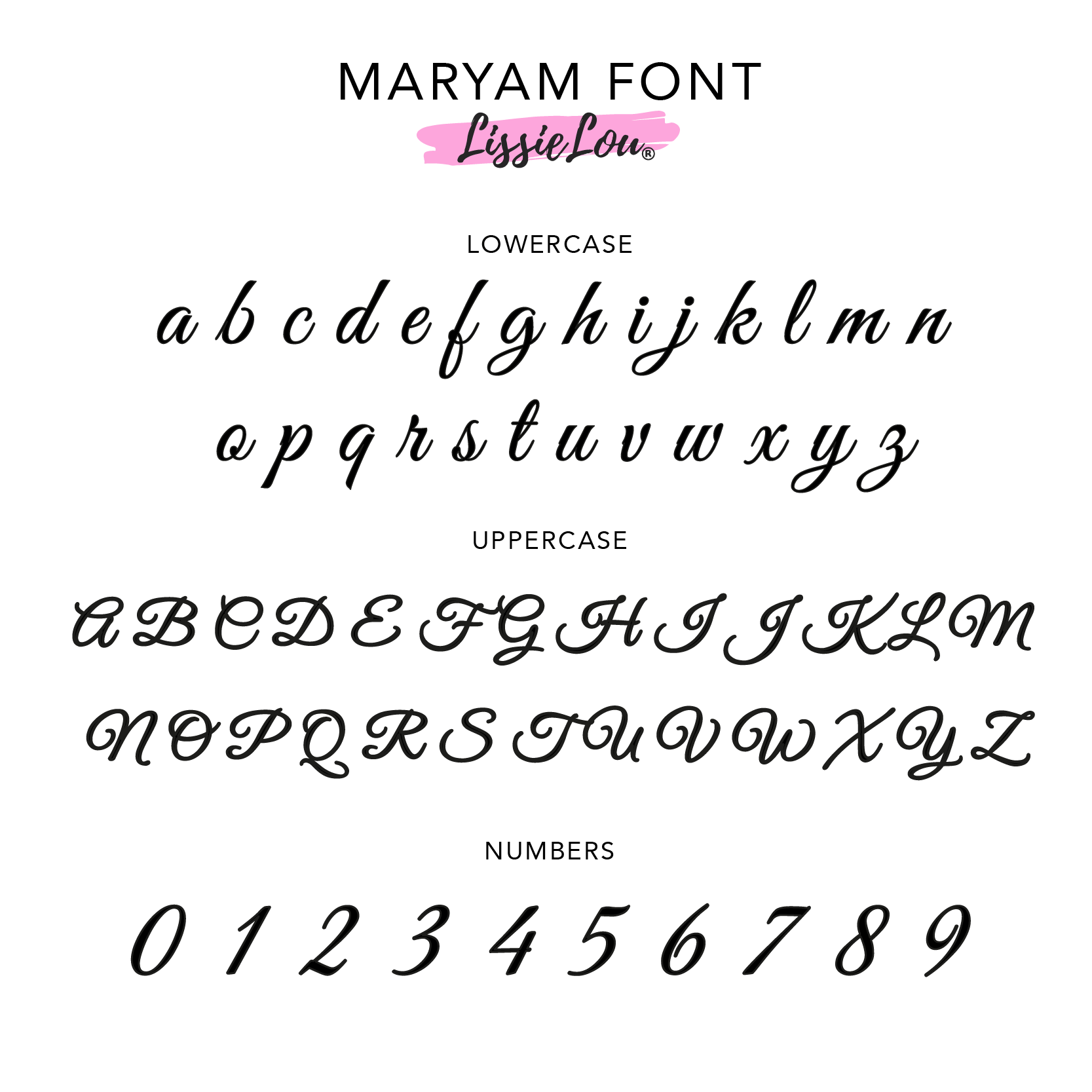 Maryam Font Custom Cake Topper or Cake Motif Premium 3mm Acrylic or Birch Wood